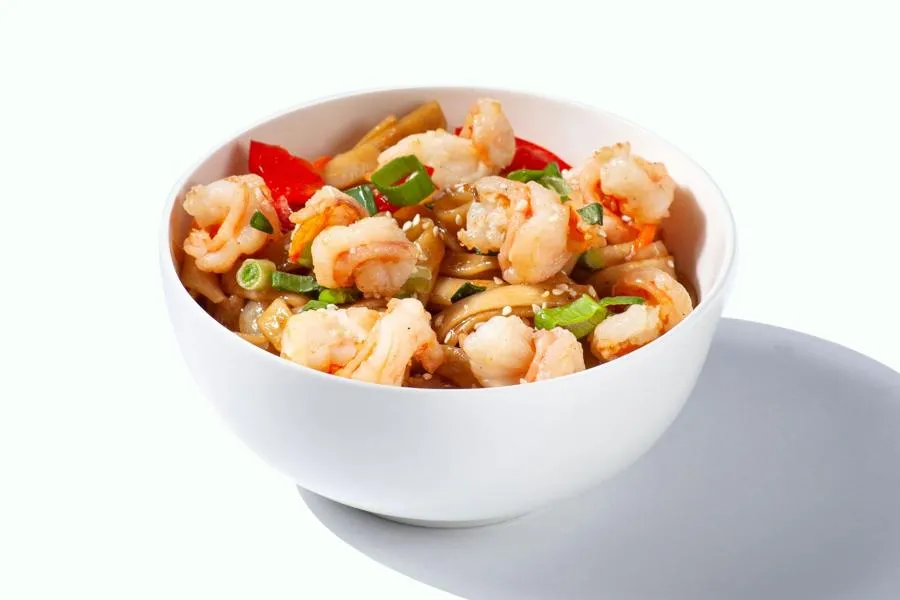 Удон с креветками